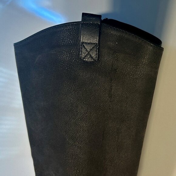 Torrid SZ 9 Kallie Black Leather Riding Knee high Boot Western Moto Edgy Boho - Picture 12 of 15